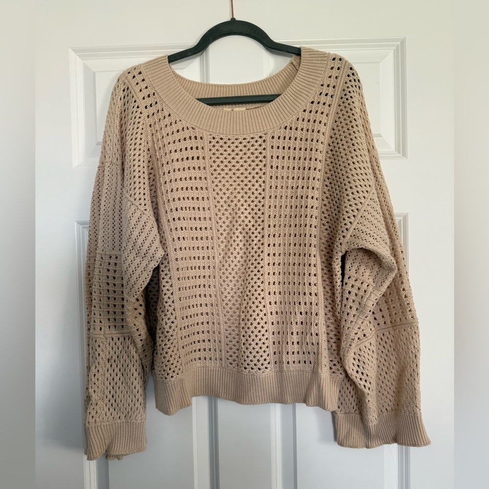 Anthropologie Women's Beige Knit Sweater